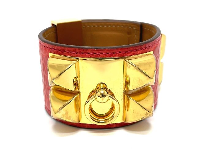 Hermès Collier de Chien Bangle-Armband Rot 