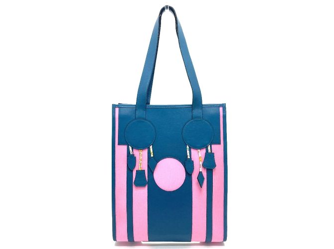 Hermès HERMES Petit H Bolsa de Ombro Dreamcatcher Rosa Azul marinho