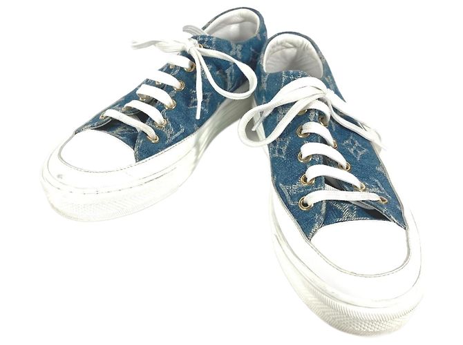Sneakers in denim Monogram Louis Vuitton Blu