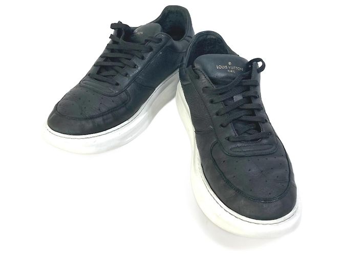 Baskets en cuir pour hommes Louis Vuitton Beverly Hills Line Noir