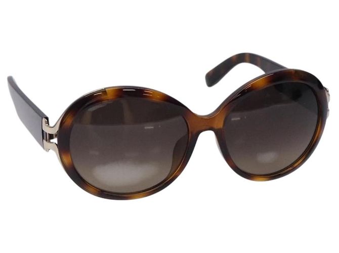 Gafas de sol Salvatore Ferragamo de plástico marrón Auth BA4243 Castaño