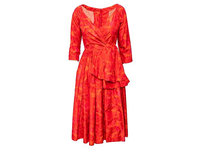 Vestido de seda Christian Dior Boutique Multicolor