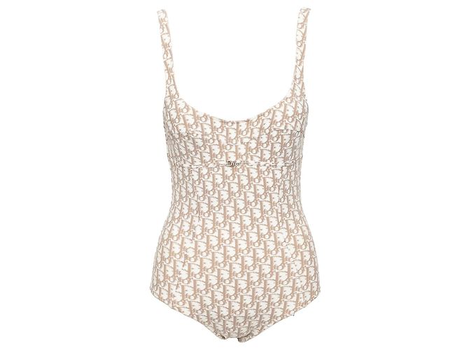 Christian Dior Dior Monogram-Bodysuit von John Galliano Beige