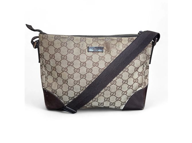 Bolsa de ombro Gucci GG Canvas Bege
