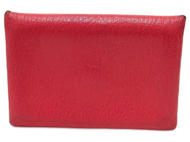 Hermès Hermes Calvi Bifold Card Case Pink