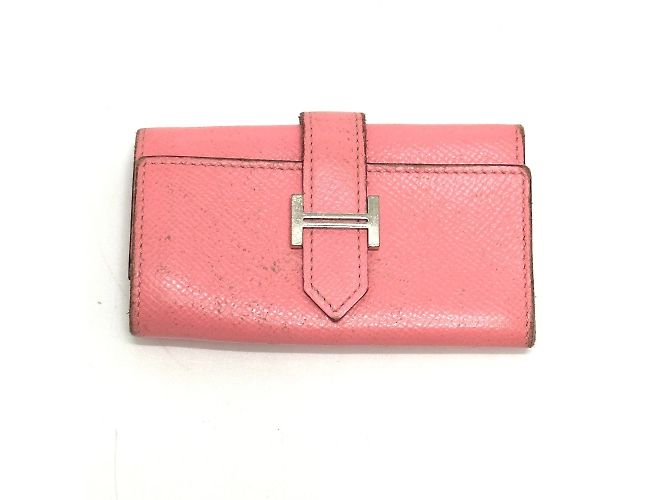 Hermès Hermes Bearn 4-Ring Key Case Pink