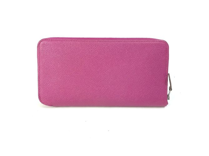 Hermès Hermes Azap Long Silk'in Round Zipper Wallet Purple