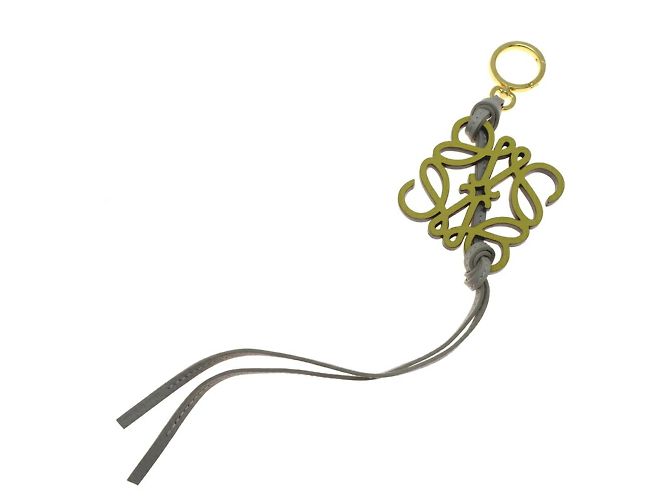 Charm in pelle Loewe Marrone Giallo