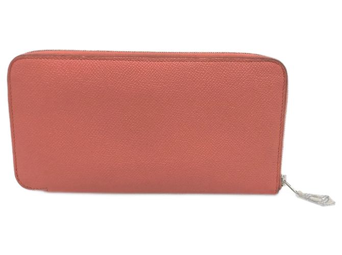 Hermès Hermes Azap Silkin Round Zip Long Wallet Pink