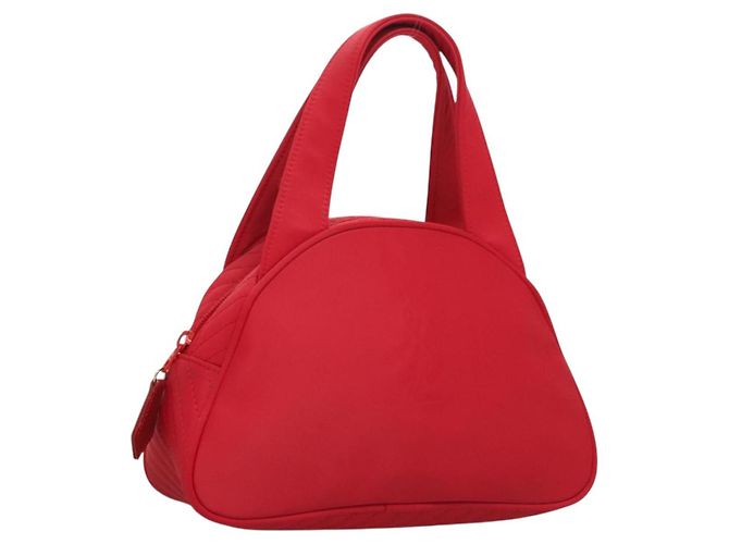 SAINT LAURENT Borsa a mano in nylon rosso Auth yk18999