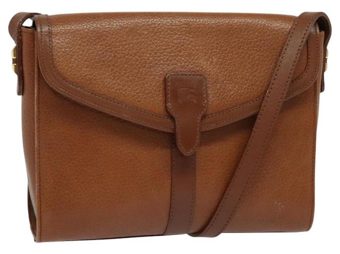Autre Marque Borsa a Spalla Burberrys in Pelle Marrone Oro Auth ep10007 D'oro