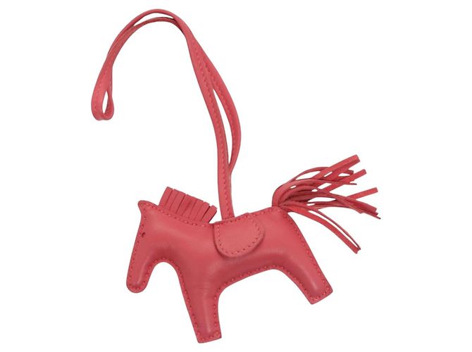 Hermès HERMES Rodeo Charm PM Charm Leather Pink Auth 135937