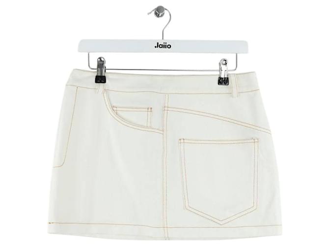 Autre Marque White cotton mini skirt  ref.2404843