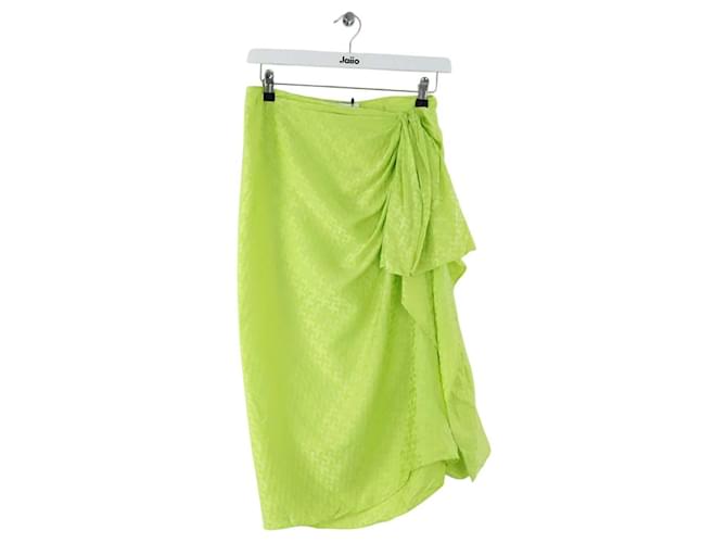 Autre Marque Green silk skirt  ref.2404852