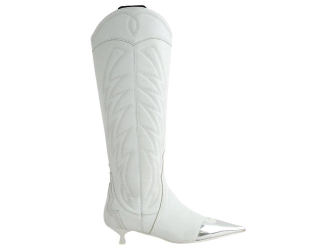 Bruno Magli Botas de couro brancas
