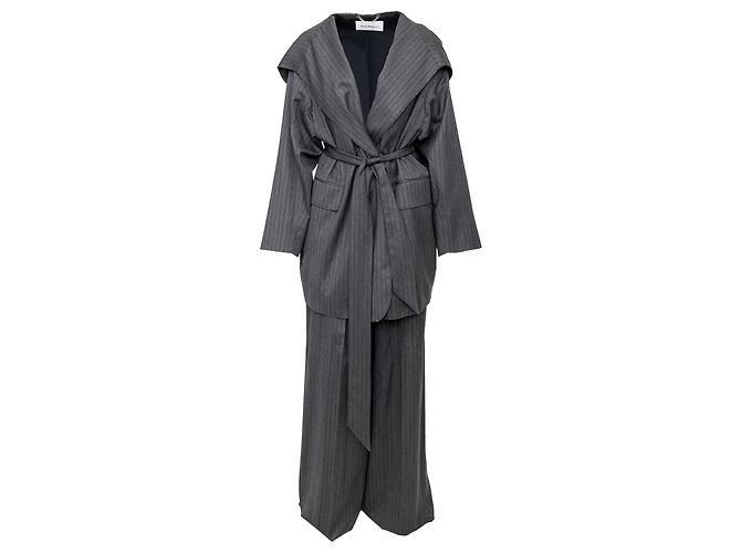 Completo a righe Salvatore Ferragamo Grigio