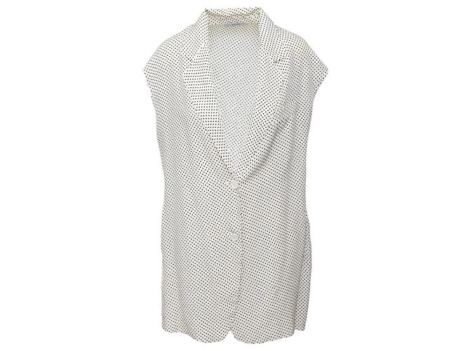 Autre Marque Top camisa de seda blanco Dušan