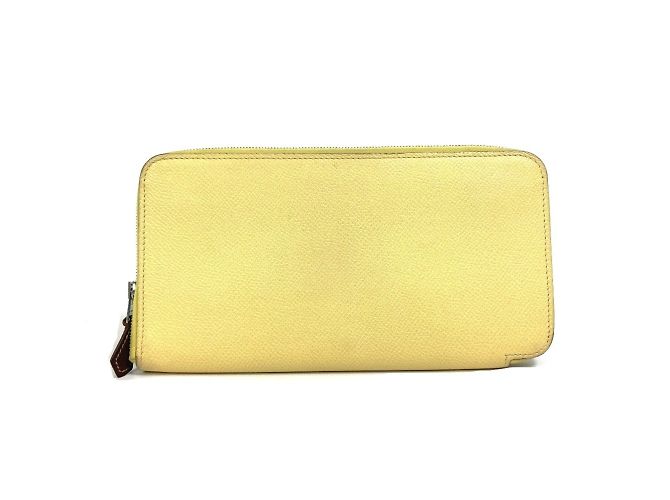 Hermès Hermes Azap Long Silk'in Wallet Green Yellow