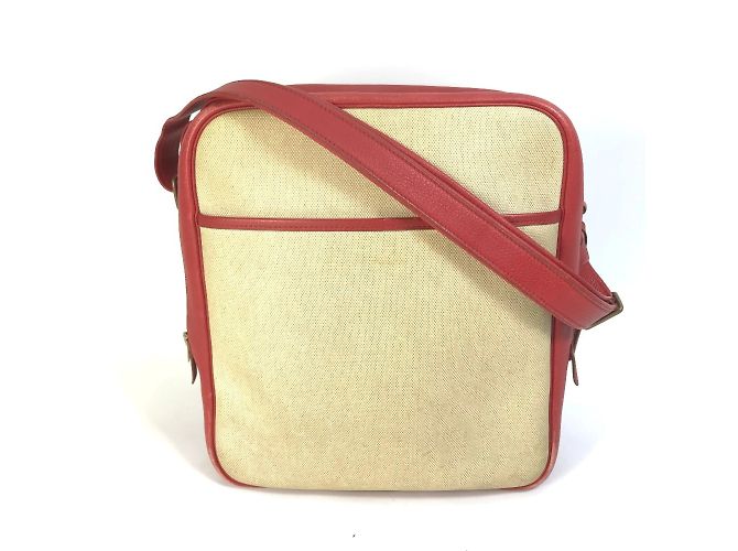 Hermès Hermes Victoria Square Shoulder Bag Red Beige