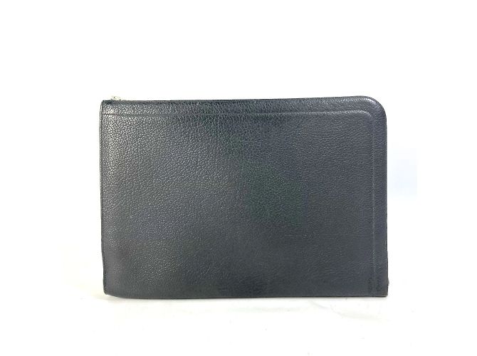 Pochette en cuir gris Hermès Marron