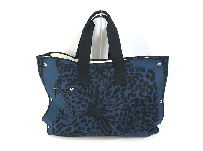 Hermès Hermes Leopard Print Shoulder Bag Black Navy blue
