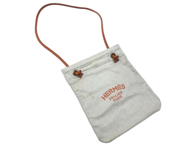 Sac à épaule Aline PM Logo d'Hermès Beige Orange