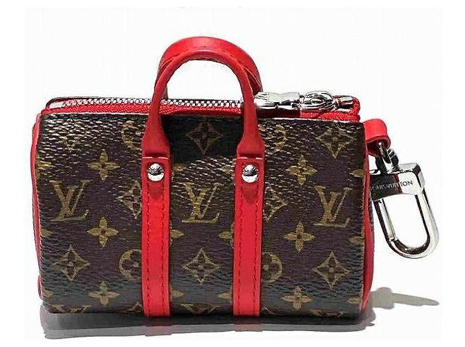 Louis Vuitton Mini Keepall Monogram Key Pouch Charm Brown