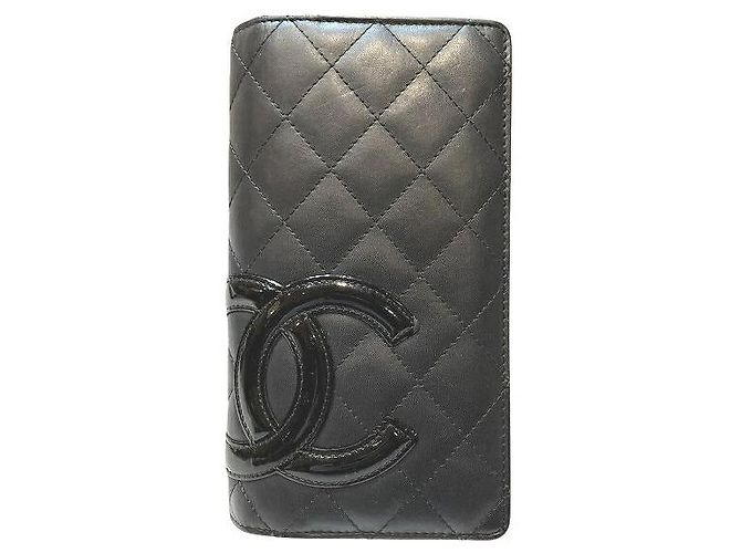 Chanel Cambon Line Long Wallet Black