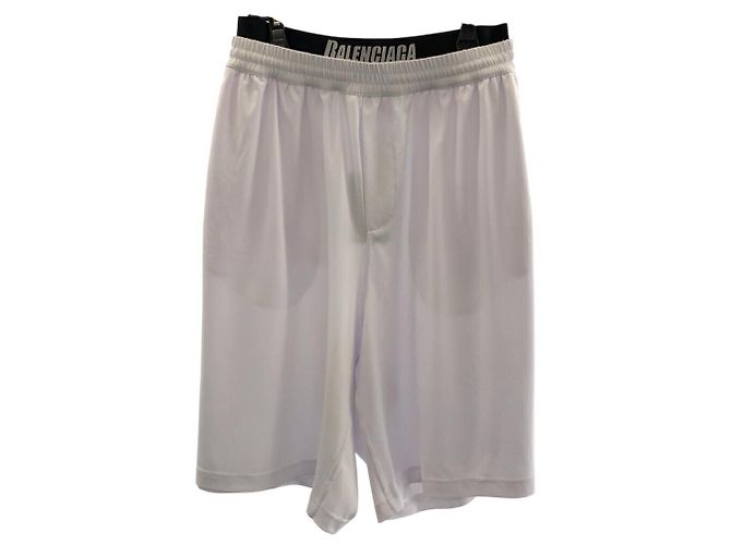 Balenciaga Logo Mesh Polyester Shorts