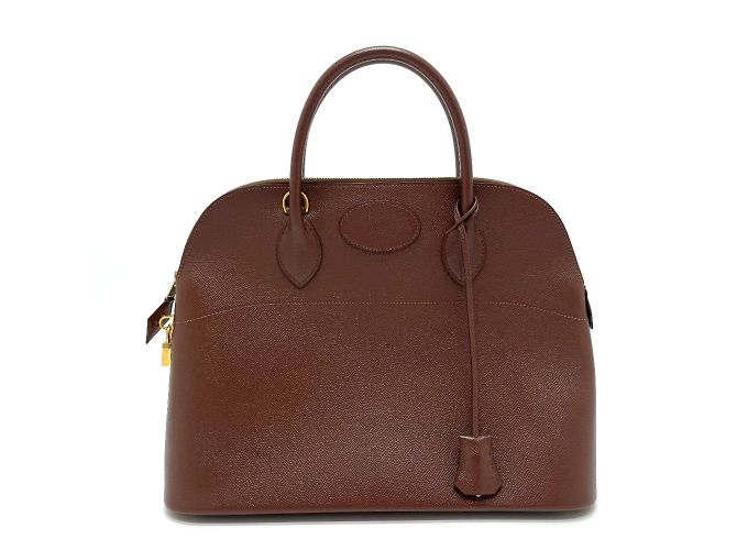 Sac à main Hermès Bolide 35 en cuir marron