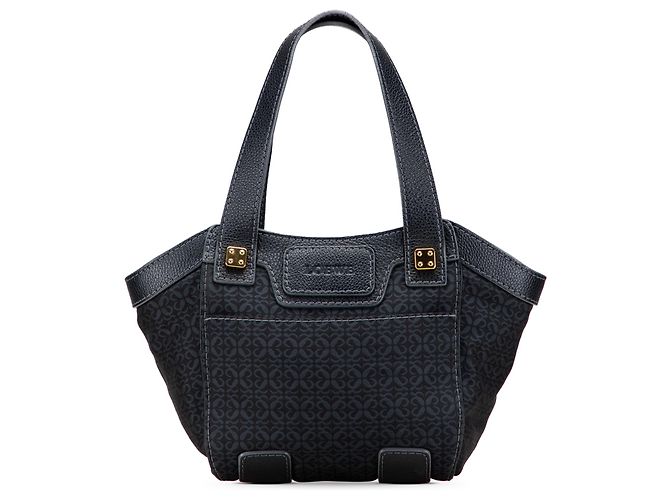 LOEWE Black Anagram Canvas Tote