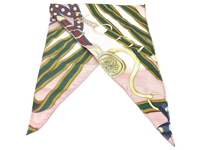 Hermès Hermes Pointe Scarf in Pink Silk