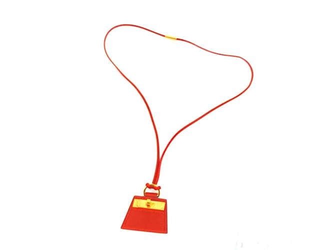 Hermès HERMES Mon Petit Kelly PM Necklace Brown 