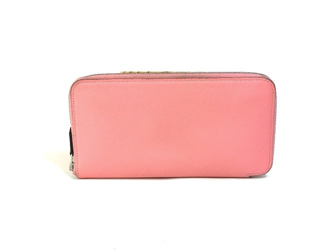 Hermès Hermes Azap Long Silk'in Round Zip Wallet Pink