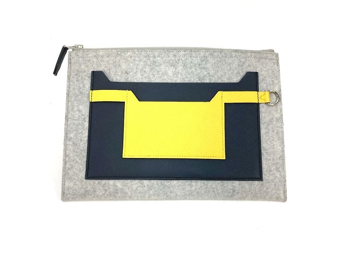 Hermès Hermes Toudou 29 Pouch Brown Yellow