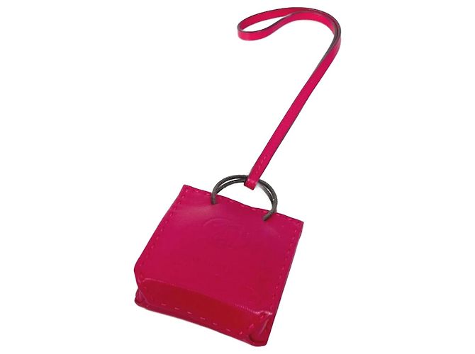 Charm de Bolsa Laranja Hermès Rosa