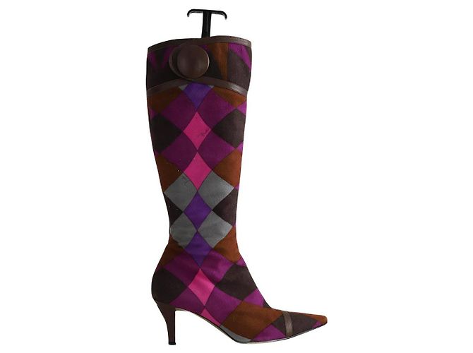 Emilio Pucci Stivali in suede multicolore