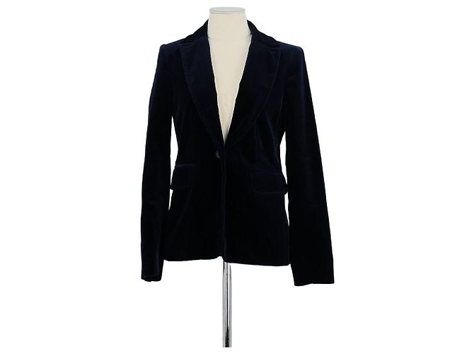 Claudie Pierlot Navy blue cotton blazer