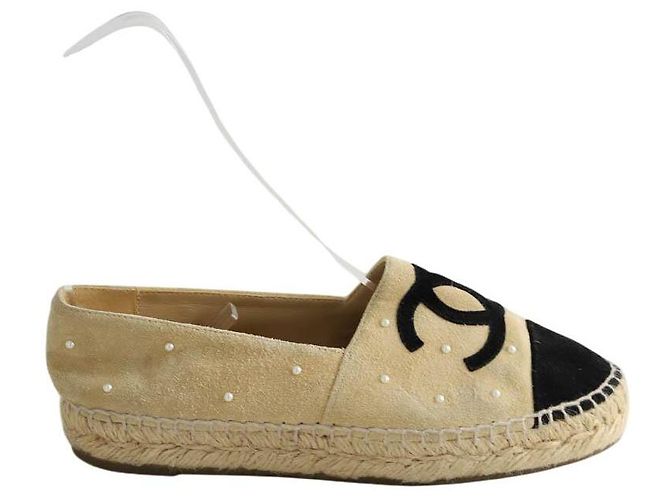 Chanel Espadrilles en daim beiges