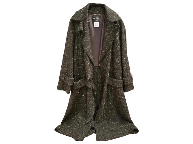 Chanel Black Wool Coat Size 36