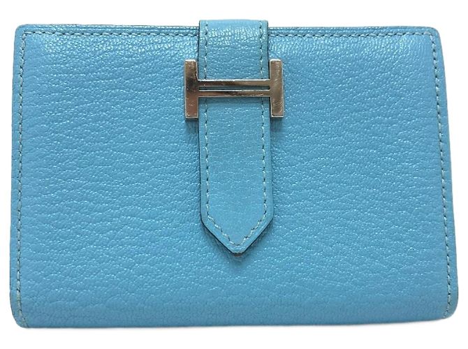 Tarjetero compacto mini Bearn de Hermès Azul