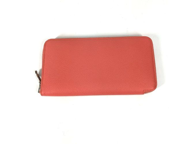 Hermès Hermes Azap Long Silk'in Round Zip Wallet Pink