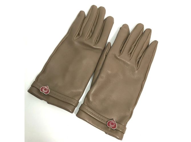 Luvas Hermès Heart Dream Love Marrom Taupe