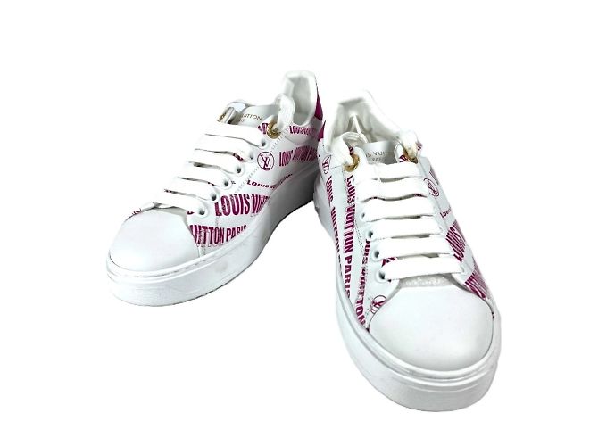 Baskets Time Out Louis Vuitton Rose Blanc