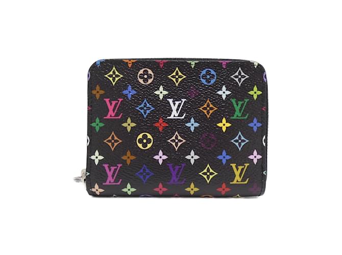 Louis Vuitton Multicolore Zippy Coin Purse Black Cloth  ref.2410007