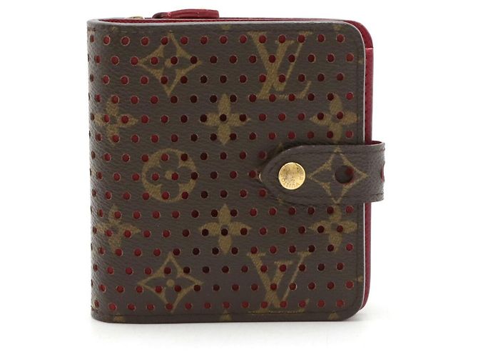 Cartera compacta con cremallera Monogram Perfo Louis Vuitton Rosa