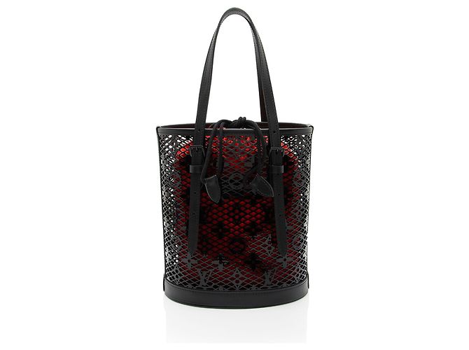 Bucket Borsa a secchiello PM in pelle di vitello Monogram Louis Vuitton Nero