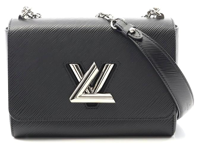 Louis Vuitton Twist MM Epi Noir Leather Shoulder Bag Black Pony-style calfskin  ref.2412032