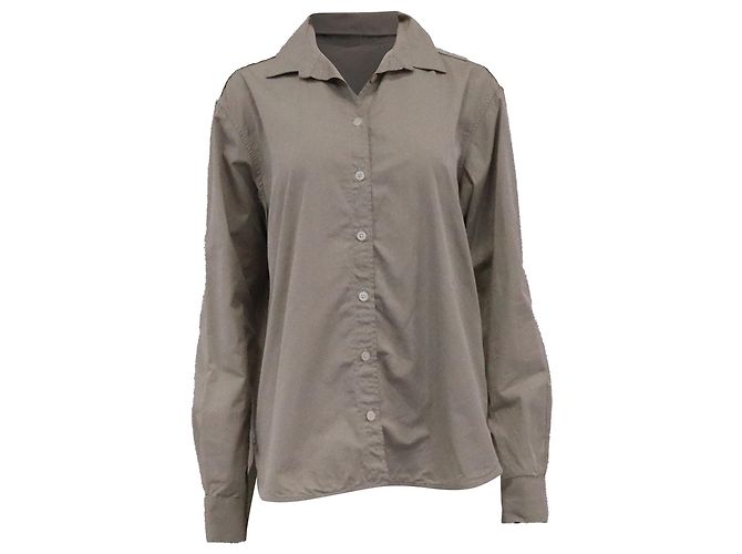 Camicia Bottonata Totême in Cotone Beige
