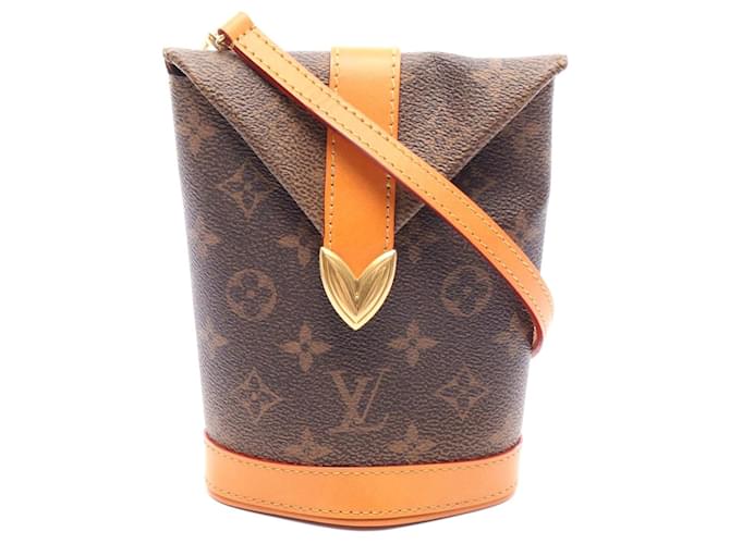 Louis Vuitton Envelope Pouch Shoulder Bag Brown Cloth  ref.2413301